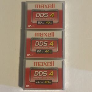 3x Maxell DDS 4 20 GB 40 GB HS-4/150S 20GB Tape, 4mm DDS-4 - Maxell 200028